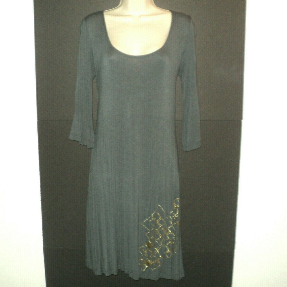 J W San Francisco Maternity Dress Small Gray-Olive